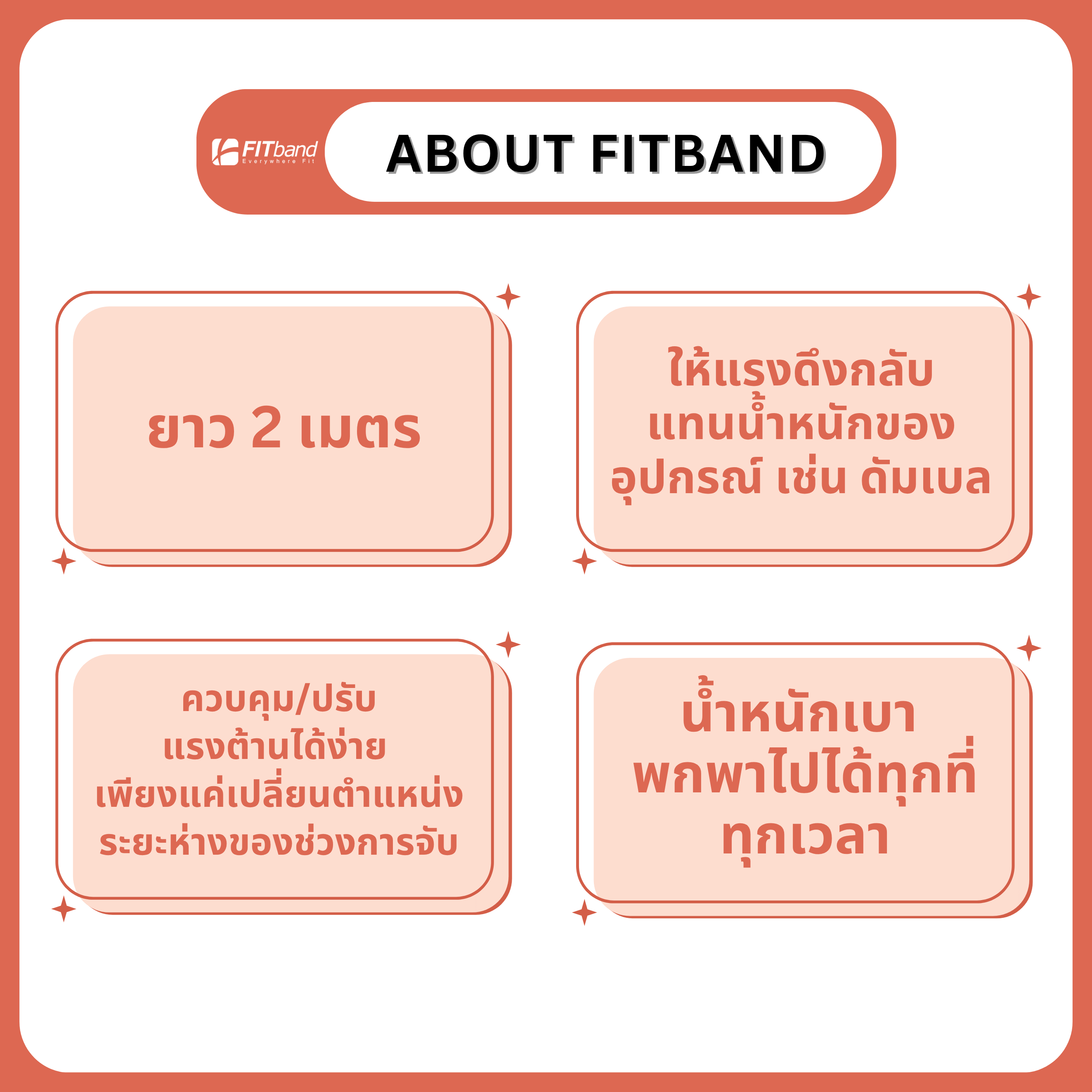 แถบยางยืดออกกำลังกาย FITBAND ระดับ 6 แรงต้าน 4.5-8.5 กิโลกรัม_4